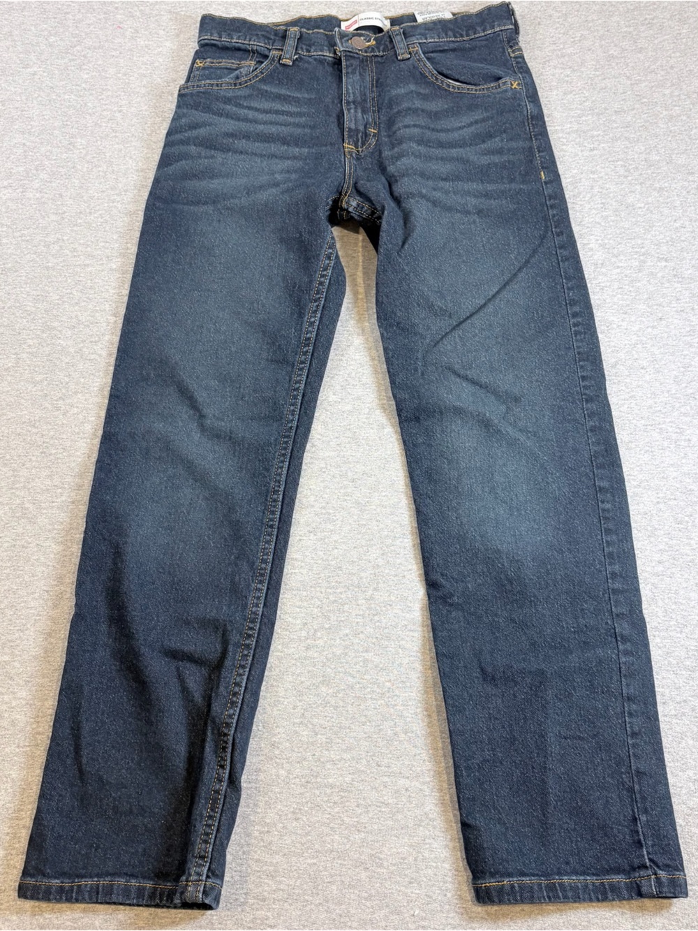Wrangler Classic Straight Leg Jeans Boy’s 14 Adjustable Waistband Denim Blue